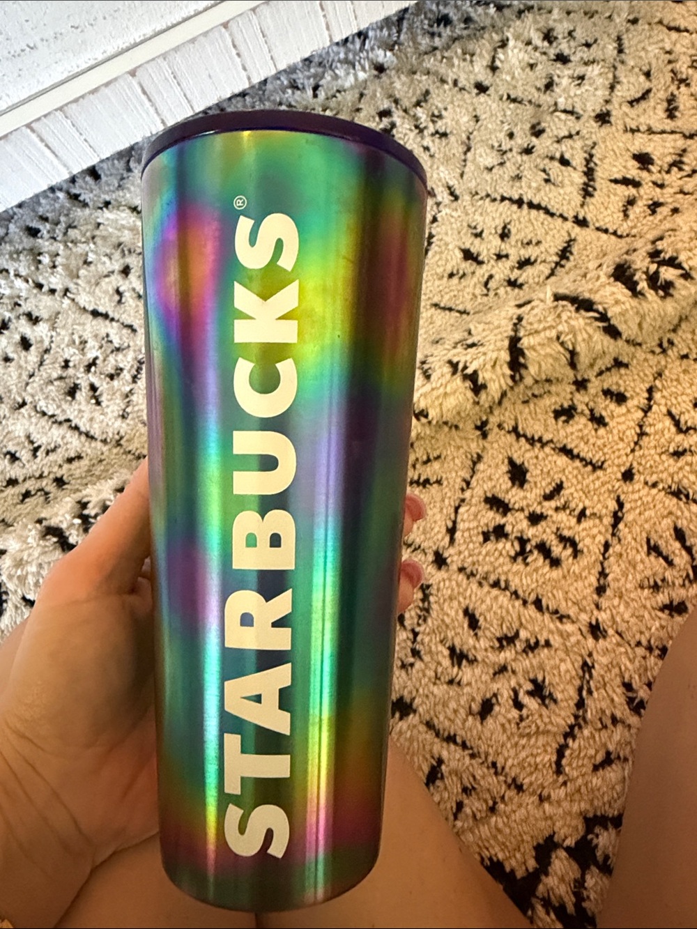 Starbucks Iridescent Green Purple Blue Stainless Tumbler